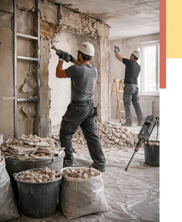 Демонтажные работы в Благовещенске от 2804 руб. — услуги и цена под ключ | ОТДЕЛОЧНИК-Бгв