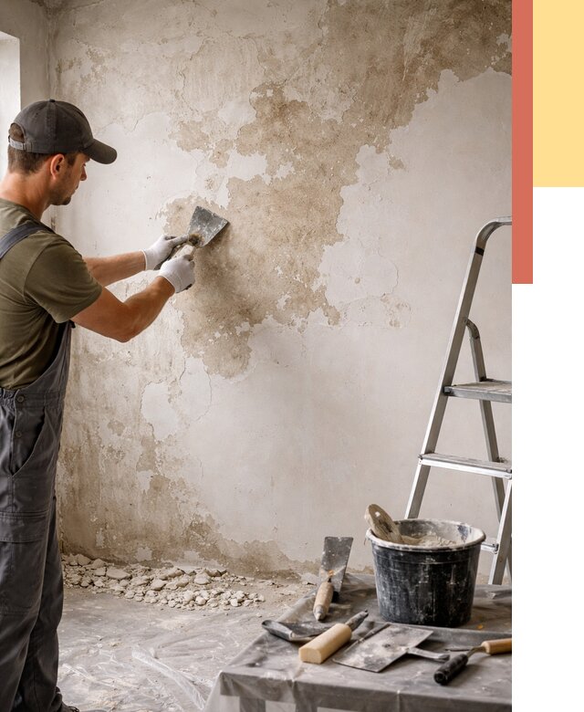 Снятие старой шпаклевки в Благовещенске от 1921 руб. — быстро и недорого | ОТДЕЛОЧНИК-Бгв