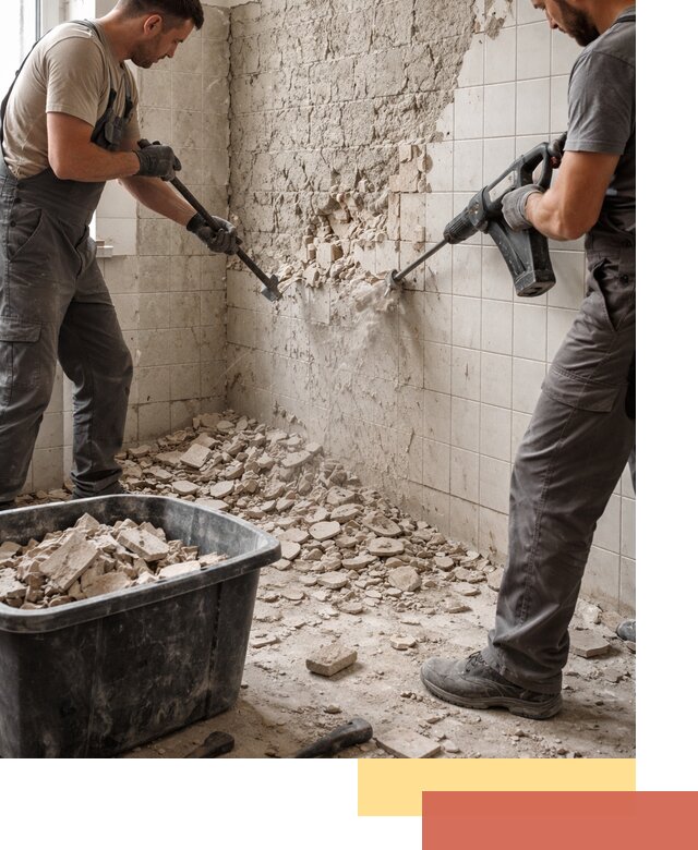 Демонтаж плитки со стен в Благовещенске быстро и аккуратно