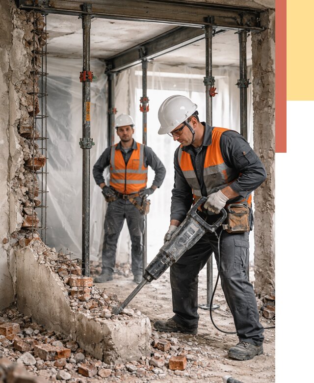 Снос несущих стен в Благовещенске от 10646 руб. — демонтаж несущей стены под ключ | ОТДЕЛОЧНИК-Бгв