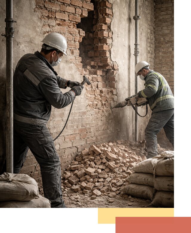 Демонтаж кирпичных стен в Благовещенске быстро и безопасно