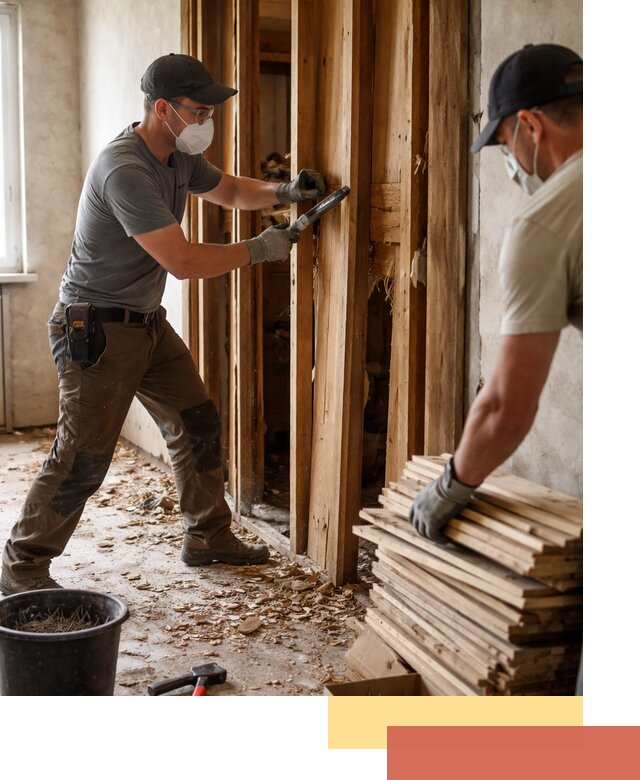 Демонтаж деревянных перегородок в Благовещенске быстро и аккуратно