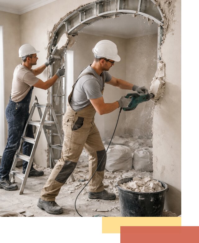 Демонтаж гипсокартонной арки в Благовещенске быстро и аккуратно