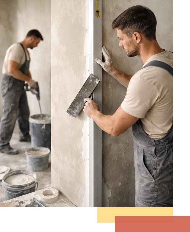 Выведение углов стен в Благовещенске: монтаж и оштукатуривание