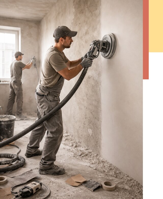 Шлифовка стен в Благовещенске от 1246 руб/м2 — быстро и недорого | ОТДЕЛОЧНИК-Бгв