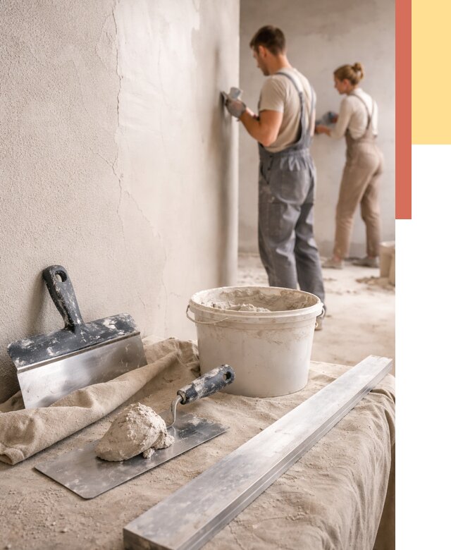 Штукатурка стен гипсовая в Благовещенске от 4674 руб/м2 — быстро и недорого | ОТДЕЛОЧНИК-Бгв