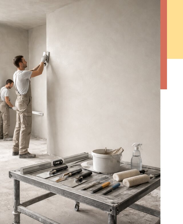 Штукатурка стен под покраску в Благовещенске от 4674 руб./м² — качественно и недорого | ОТДЕЛОЧНИК-Бгв