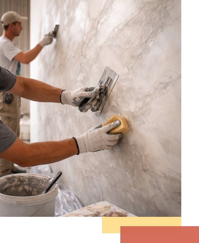 Декоративная штукатурка под мрамор в Благовещенске для стен и потолков