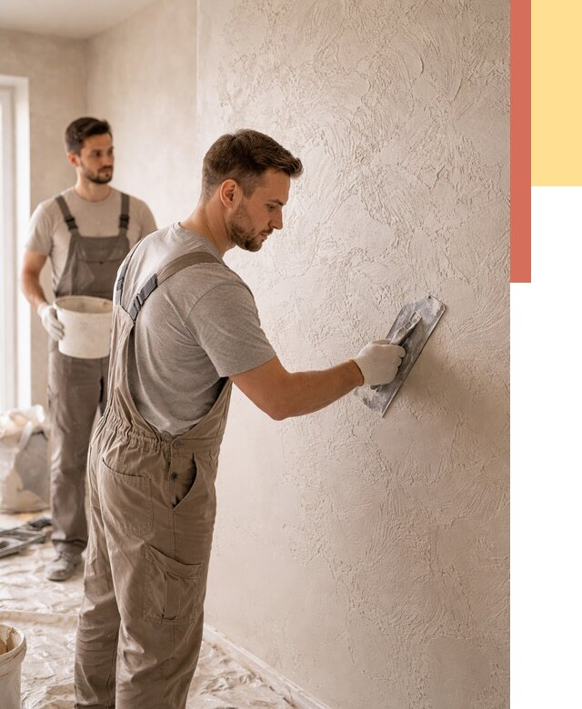 Фактурная штукатурка стен в Благовещенске от 4362 руб./м² — заказать под ключ | ОТДЕЛОЧНИК-Бгв