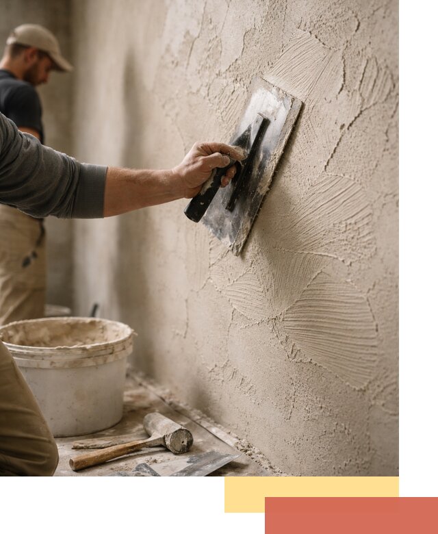 Фактурная штукатурка стен в Благовещенске — монтаж, отделка, реставрация