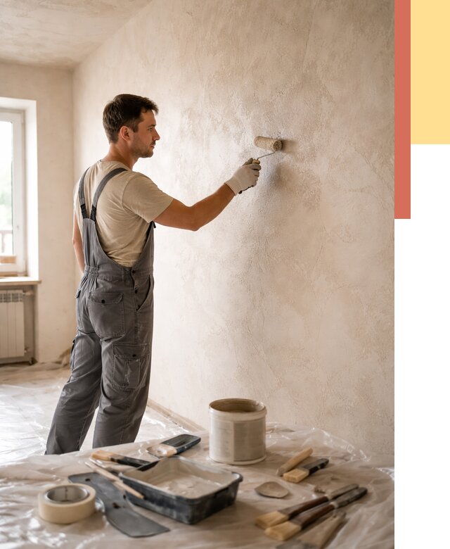 Нанесение лессирующей краски по декоративке в Благовещенске от 1818 руб. | ОТДЕЛОЧНИК-Бгв