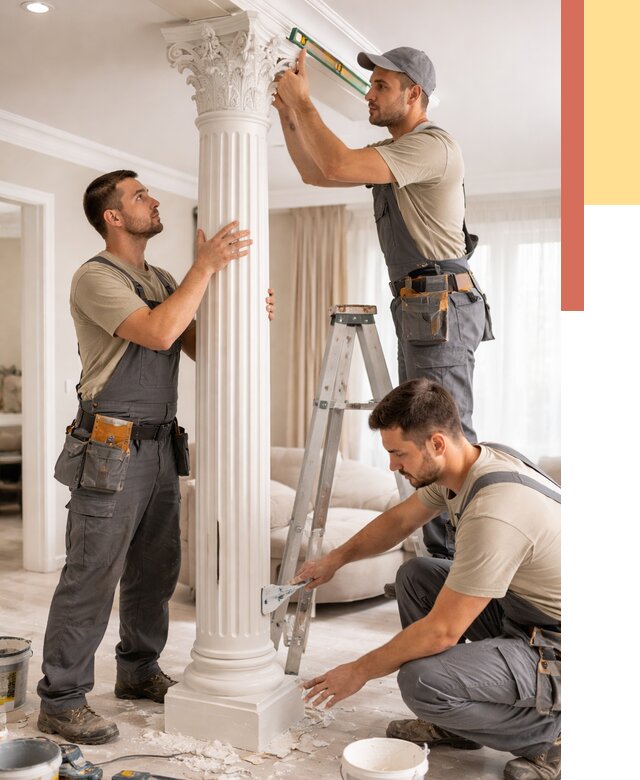 Установка декоративных колонн в Благовещенске от 12463 руб. под ключ | ОТДЕЛОЧНИК-Бгв