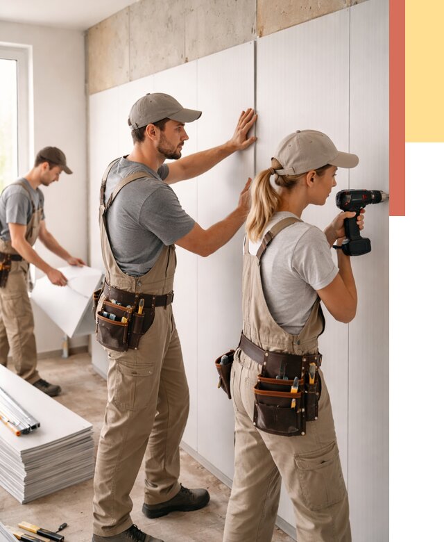 Монтаж ПВХ панелей на стены в Благовещенске от 467 руб/м2 — быстро и недорого | ОТДЕЛОЧНИК-Бгв