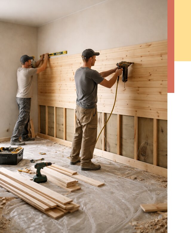 Монтаж деревянной вагонки на стены в Благовещенске от 7790 руб. | Услуги монтажа вагонки | ОТДЕЛОЧНИК-Бгв