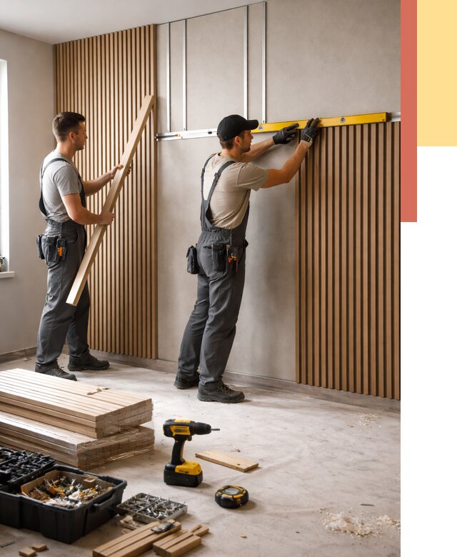 Монтаж реечных панелей на стены в Благовещенске от 1246 руб. — быстро и недорого | ОТДЕЛОЧНИК-Бгв