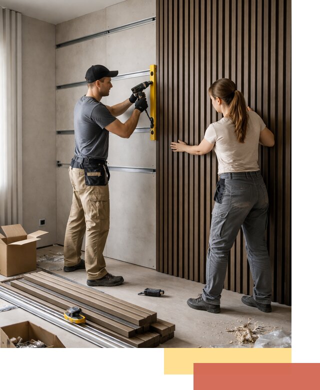 Монтаж реечных панелей на стены в Благовещенске