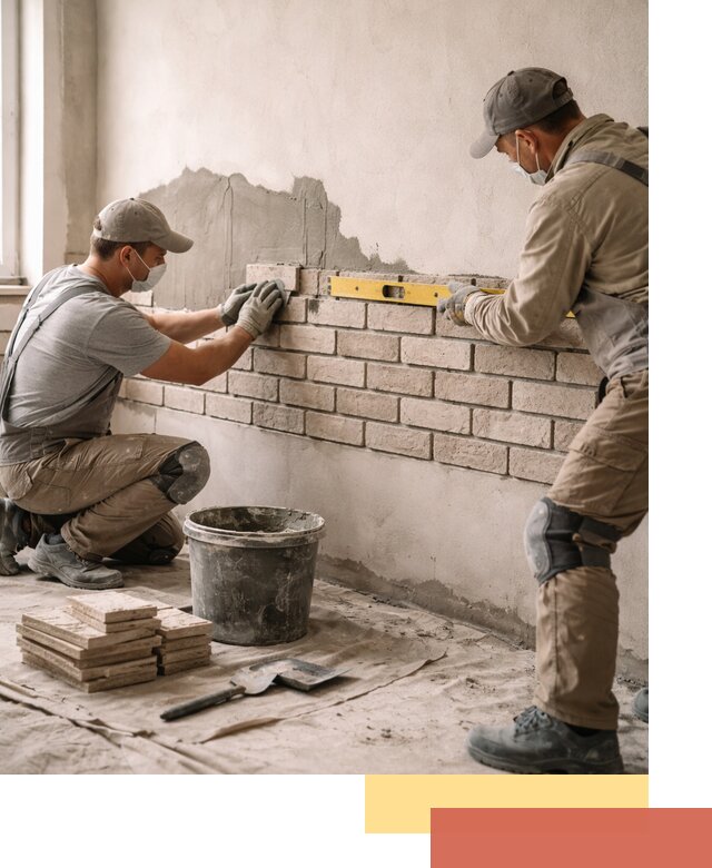 Монтаж декоративного кирпича профессионально в Благовещенске