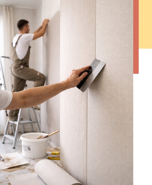 Поклейка текстильных обоев в Благовещенске от 4674 руб. под ключ | ОТДЕЛОЧНИК-Бгв