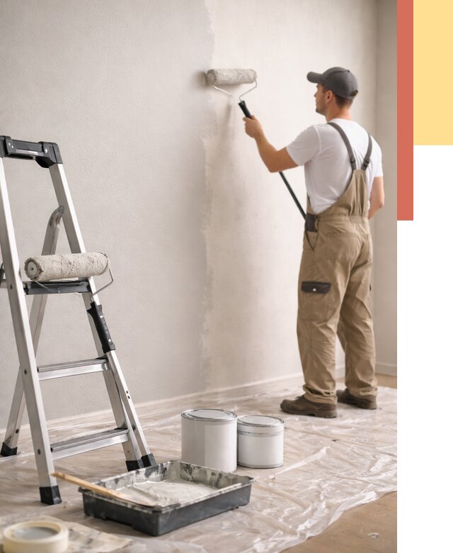 Покраска стен латексной краской в Благовещенске от 4674 руб. за м2 | ОТДЕЛОЧНИК-Бгв