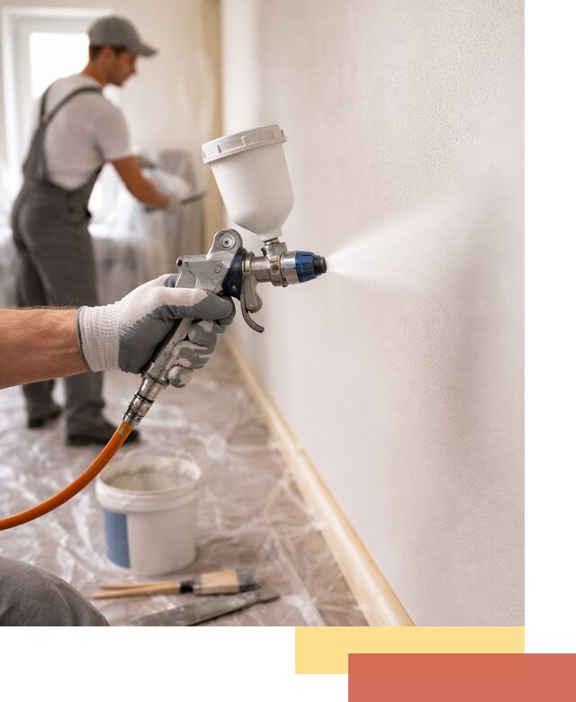 Покраска стен краскопультом в Благовещенске быстро и качественно