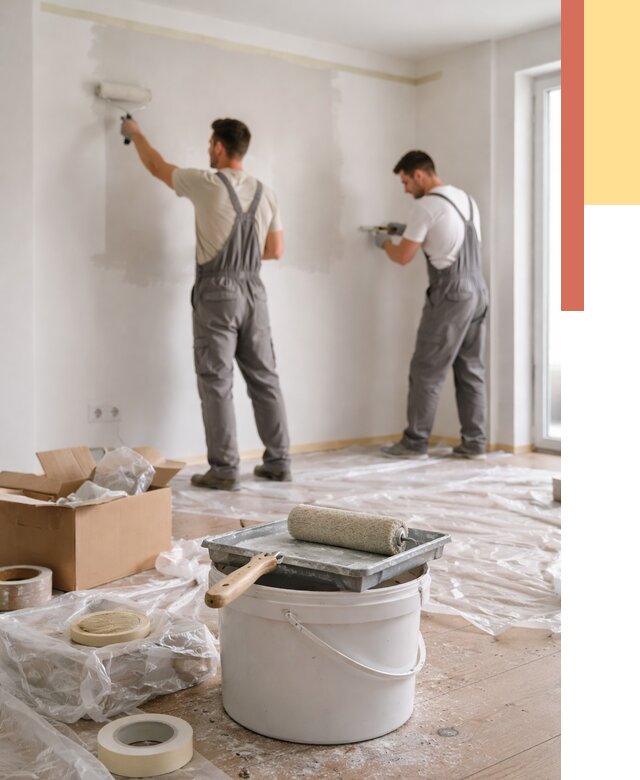 Покраска стен в квартире в Благовещенске от 2597 руб/м2 — быстро и недорого | ОТДЕЛОЧНИК-Бгв