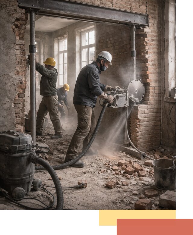 Прорезка проема в стене под дверной или оконный проем в Благовещенске