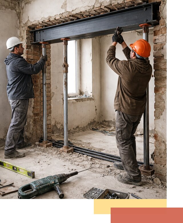 Усиление проема в стене в Благовещенске для расширения и безопасности