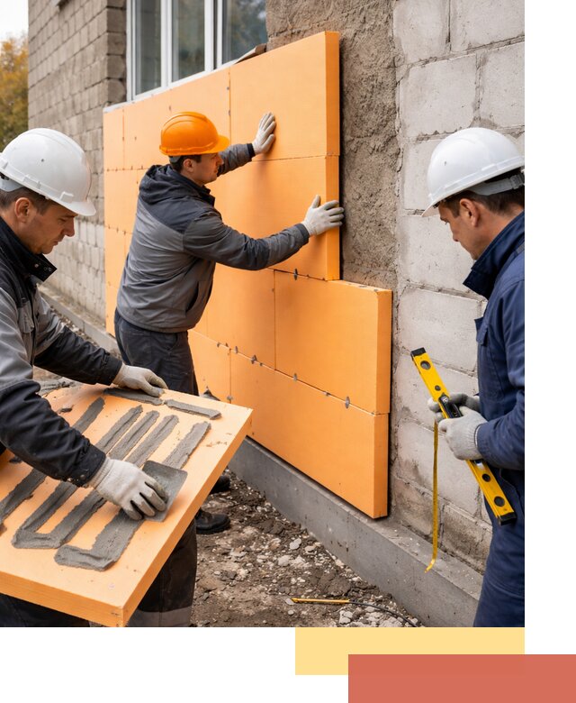 Утепление фасада пеноплексом под ключ в Благовещенске