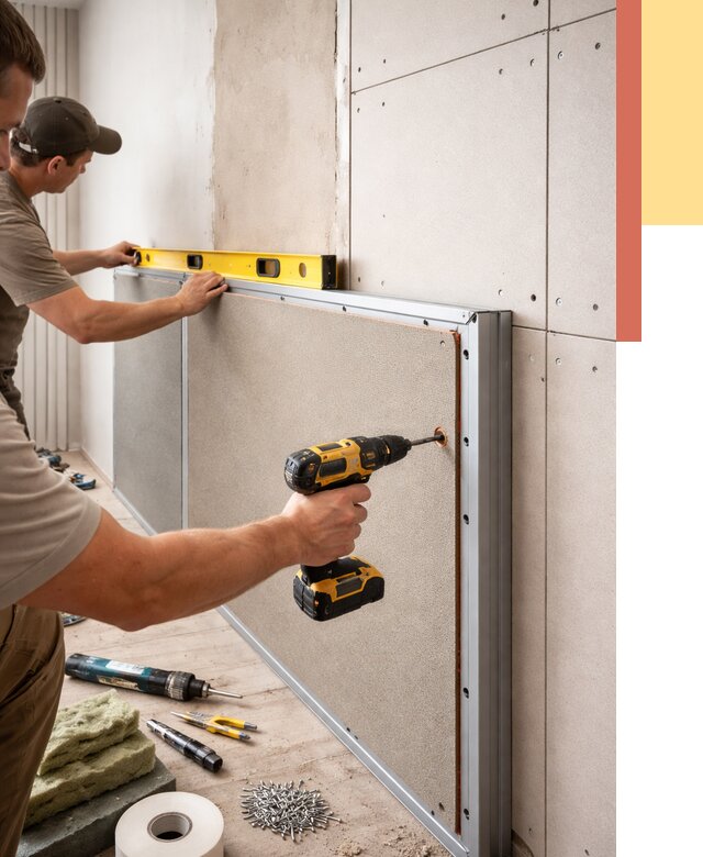 Шумоизоляция стен панелями ЗИПС в Благовещенске от 2285 руб./м² под ключ | ОТДЕЛОЧНИК-Бгв