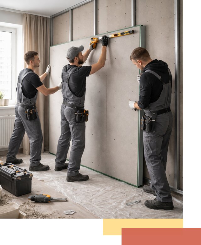 Шумоизоляция стен панелями ЗИПС в Благовещенске для жилых и коммерческих помещений