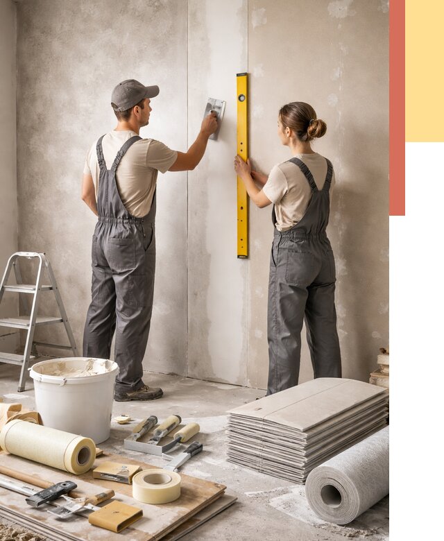 Отделка стен в Благовещенске от 1558 руб/м² — недорого, быстро, под ключ | ОТДЕЛОЧНИК-Бгв