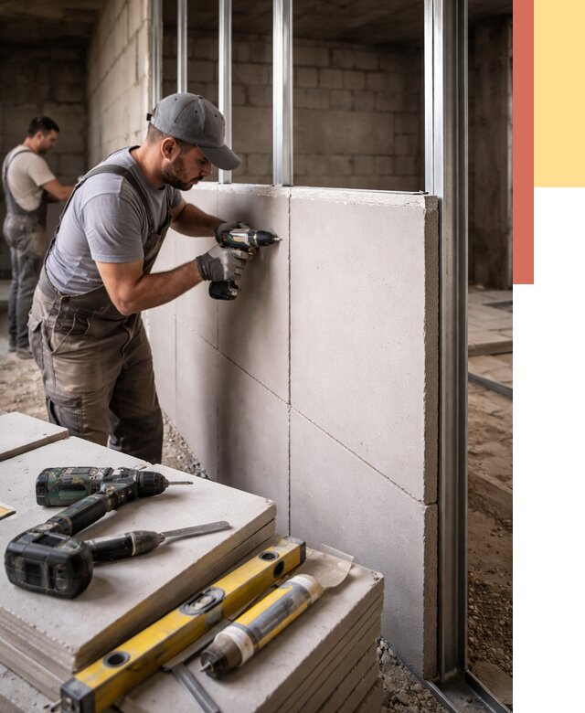 Кладка влагостойких перегородок ПГП в Благовещенске от 1246 руб. под ключ | ОТДЕЛОЧНИК-Бгв