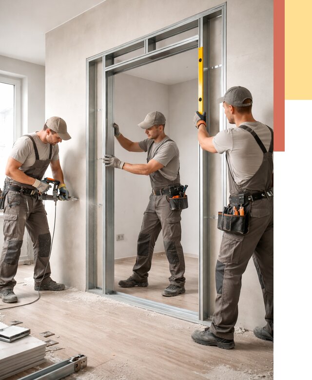 Устройство дверного проема в перегородке в Благовещенске от 4674 руб. под ключ | ОТДЕЛОЧНИК-Бгв