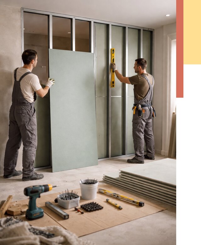 Перегородка из влагостойкого гипсокартона в Благовещенске от 4985 руб. — монтаж под ключ | ОТДЕЛОЧНИК-Бгв