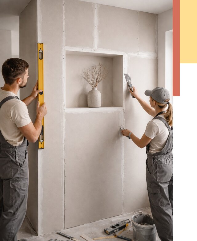 Перегородка из гипсокартона с нишей в Благовещенске от 3375 руб. под ключ | ОТДЕЛОЧНИК-Бгв