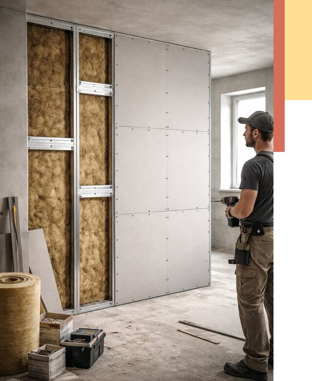 Усиленная перегородка под навеску в Благовещенске от 13294 руб. — монтаж под ключ | ОТДЕЛОЧНИК-Бгв