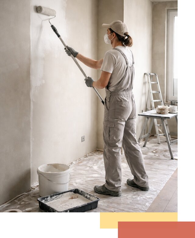 Покраска перегородок из гипсокартона в Благовещенске качественно и недорого