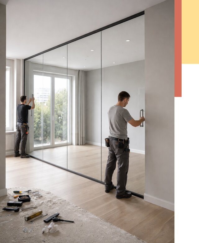 Изготовление стеклянных перегородок в Благовещенске от 12827 руб. под ключ | ОТДЕЛОЧНИК-Бгв