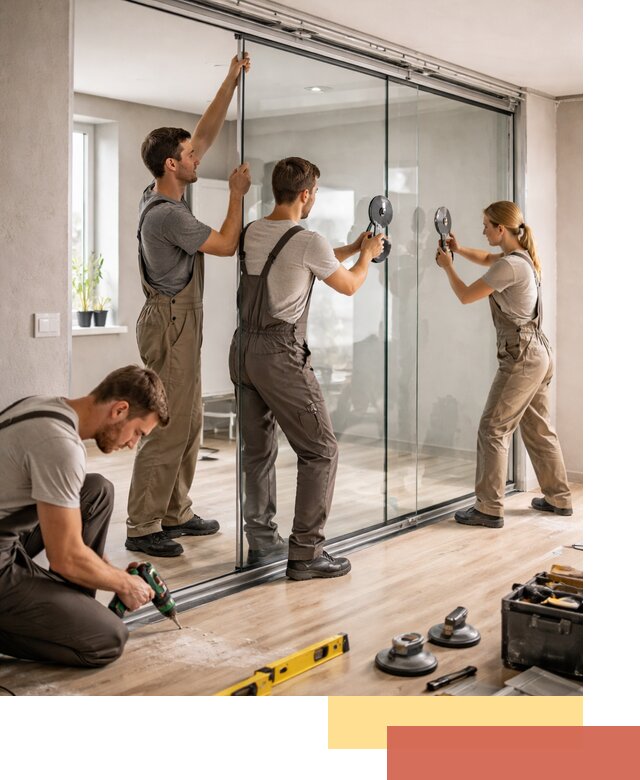 Изготовление стеклянных перегородок на заказ в Благовещенске