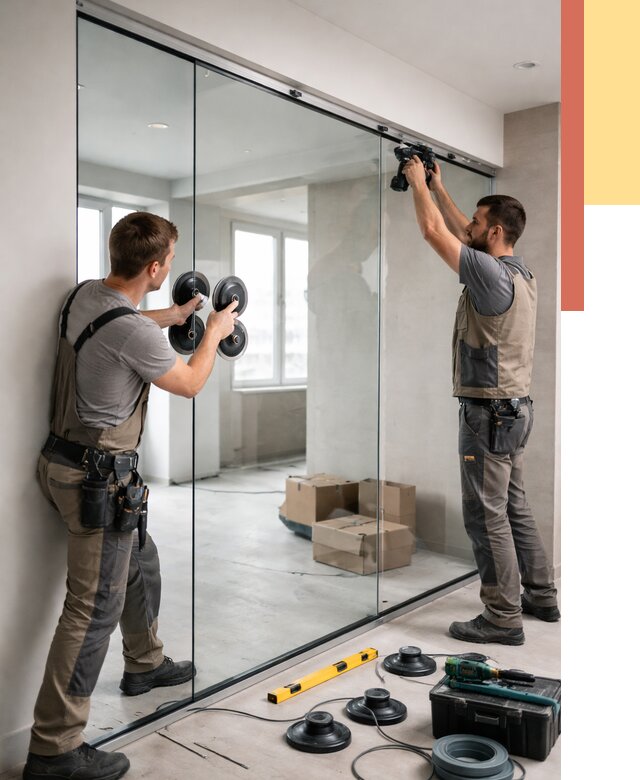 Монтаж стеклянных перегородок в Благовещенске от 6751 руб. | ОТДЕЛОЧНИК-Бгв