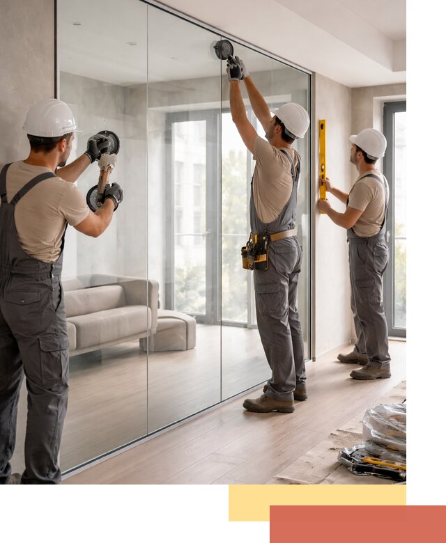 Перегородки из закаленного стекла в Благовещенске для офисов и квартир