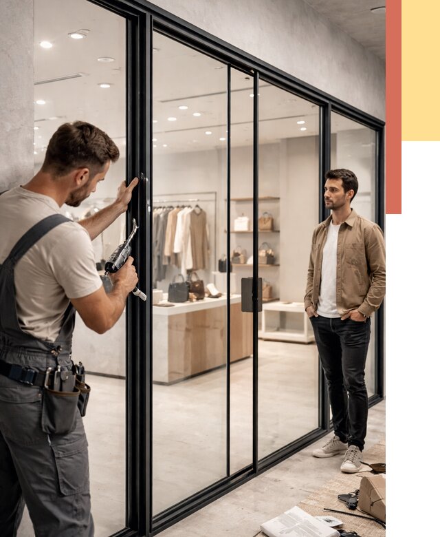 Стеклянные перегородки для магазинов в Благовещенске от 8517 руб. под ключ | ОТДЕЛОЧНИК-Бгв