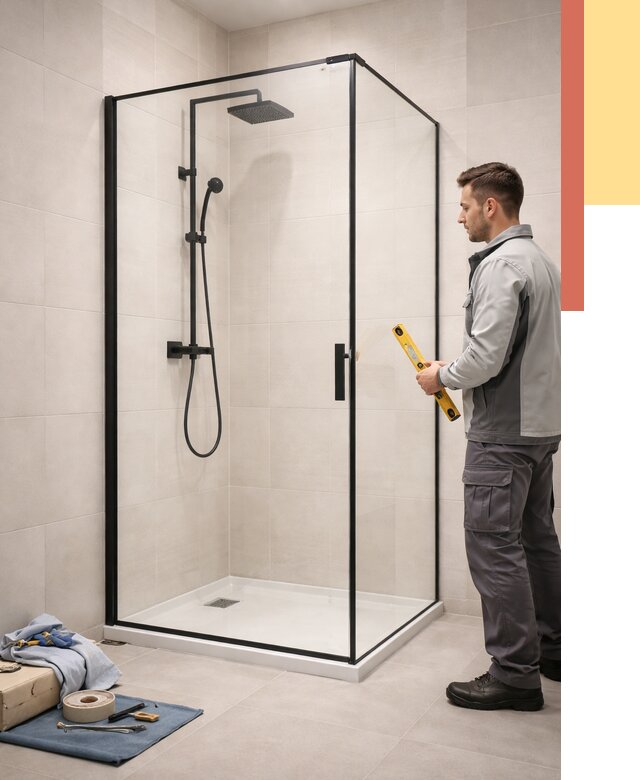 Стеклянные перегородки для душа в Благовещенске от 12983 руб. | Монтаж под ключ — ОТДЕЛОЧНИК-Бгв