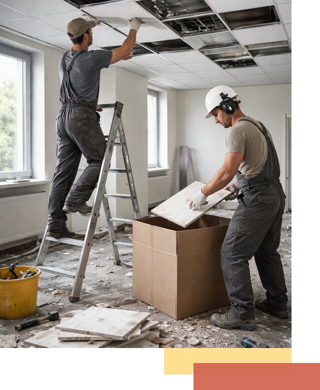 Демонтаж потолочной плитки в Благовещенске быстро и аккуратно