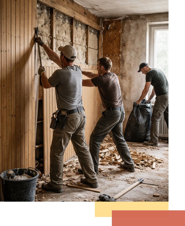 Демонтаж вагонки и вывоз материалов в Благовещенске