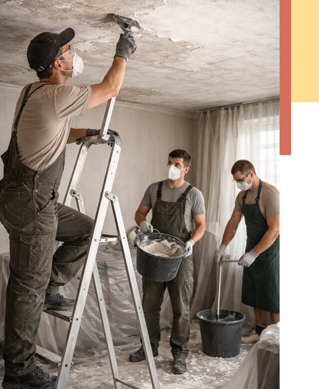 Удаление побелки с потолка в Благовещенске от 2597 руб. быстро и недорого | ОТДЕЛОЧНИК-Бгв