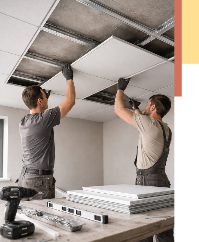 Монтаж кассетного потолка в Благовещенске от 4674 руб/м2 — установка и сборка | ОТДЕЛОЧНИК-Бгв