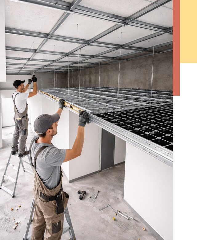 Монтаж потолка грильято в Благовещенске от 467 руб./м² — быстрая сборка под ключ | ОТДЕЛОЧНИК-Бгв