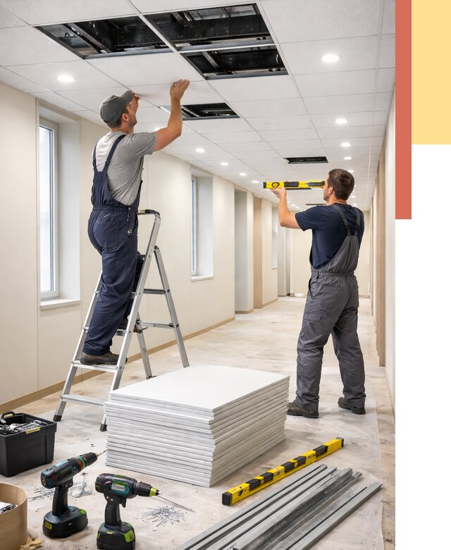 Ремонт потолка Армстронг в Благовещенске от 4674 руб. — быстро и недорого | ОТДЕЛОЧНИК-Бгв