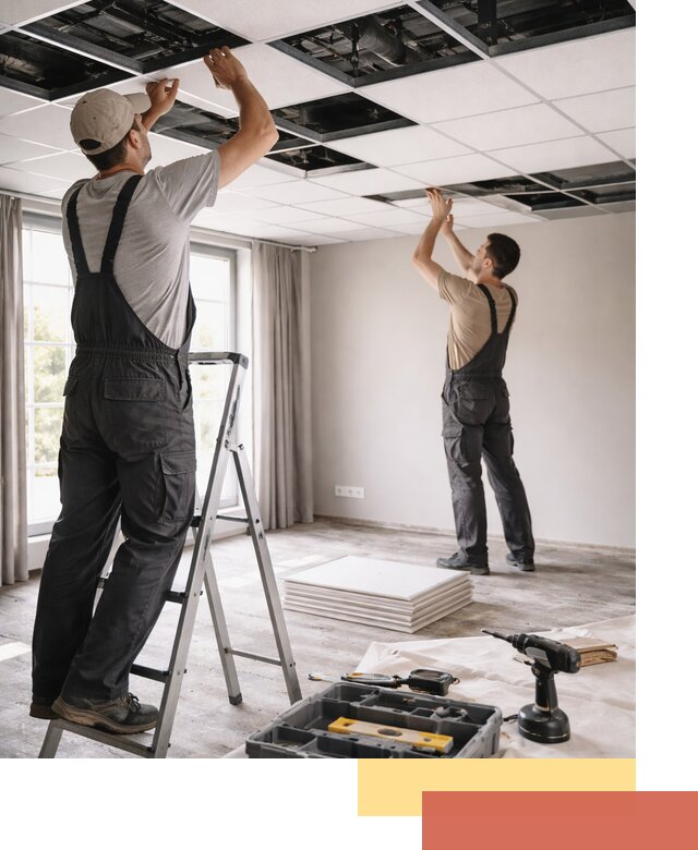 Замена плит подвесного потолка в Благовещенске быстро и качественно